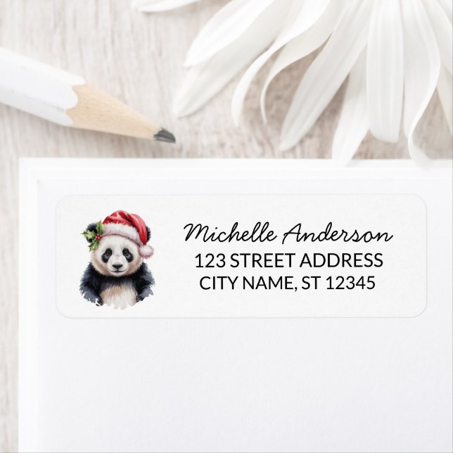 Personalized Merry Christmas Cute Panda Bear       (Insitu)