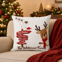 Personalized Merry Christmas Cute Reindeer