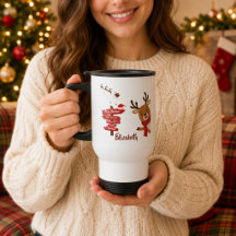 Personalized Merry Christmas Cute Reindeer