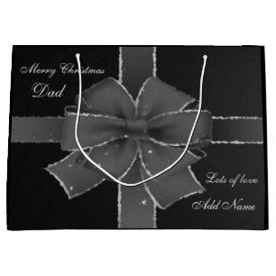 Personalized Merry Christmas Dad gift design Large Gift Bag