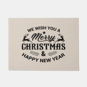 Personalized Merry Christmas Doormat