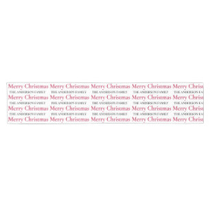 Personalized Merry Christmas Family Name Short Table Runner