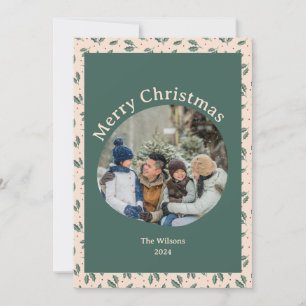Personalized Merry Christmas Family photo Holiday Card
