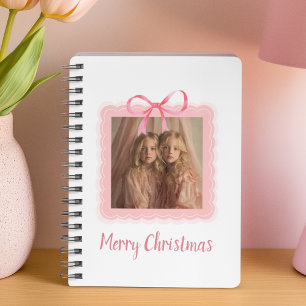 Personalized Merry Christmas Family Photo Notebook