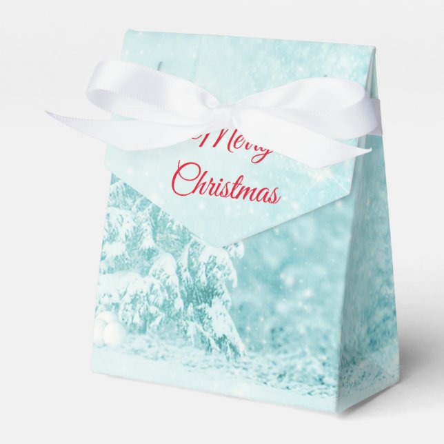 Personalized Merry Christmas Favor Box (Front Side)