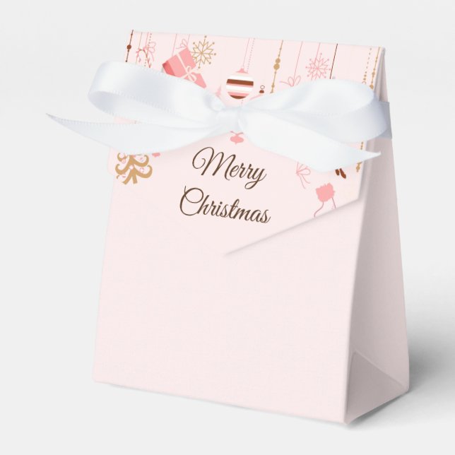 Personalized Merry Christmas Favor Box (Front Side)