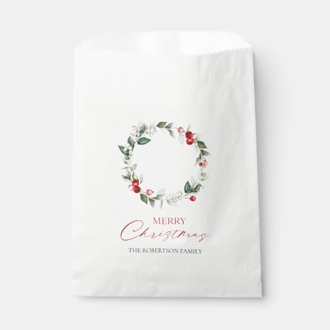 Personalized Merry Christmas Favour Bag (Front)