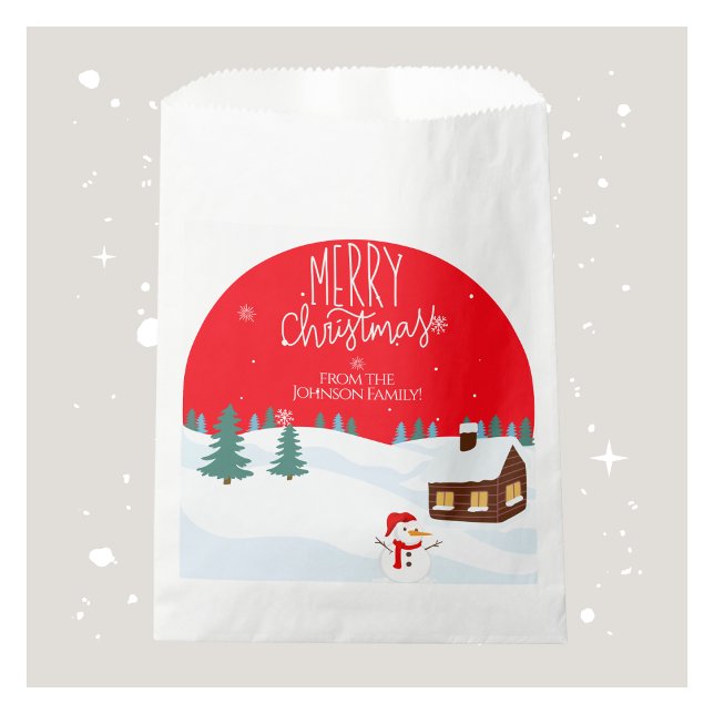 Personalized Merry Christmas Favour Bags (Personalized Merry Christmas Favor Bags)