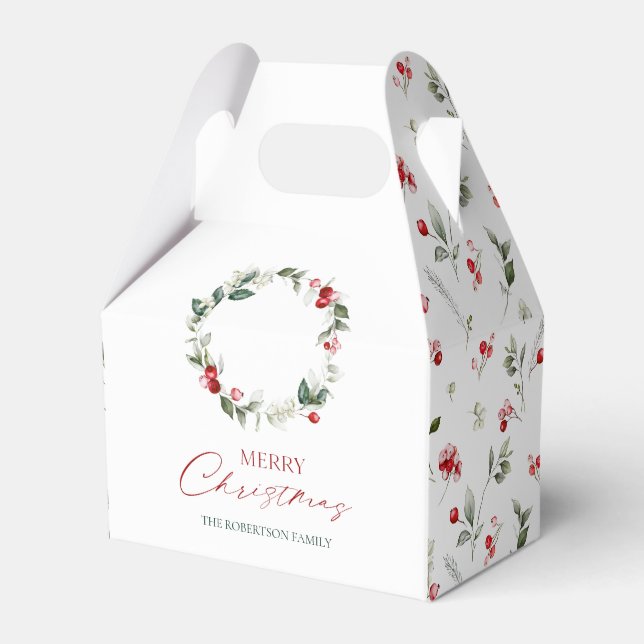 Personalized Merry Christmas Favour Box (Front Side)