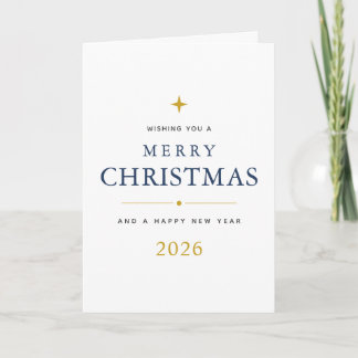 Personalized Merry Christmas Folded Greeting Card