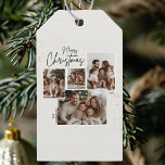 "Personalized Merry Christmas Four-Photo Collage  Gift Tags<br><div class="desc">Add a heartfelt touch to your holiday presents with this Personalized Merry Christmas Four-Photo Collage Gift Tag. Featuring a festive design with space for four cherished photos and a personalized name or message, this tag makes your gifts stand out under the Christmas tree. Perfect for spreading holiday cheer with customized...</div>