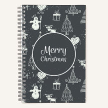 Personalized Merry Christmas Gifts Notebook 