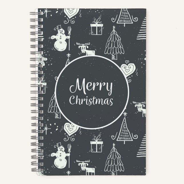 Personalized Merry Christmas Gifts Notebook  (Front)