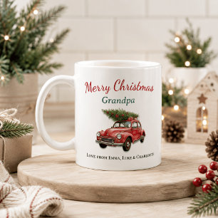 Personalized Merry Christmas Grandpa Mug