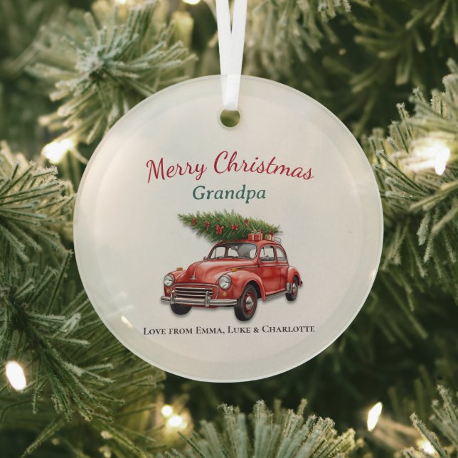 Personalized Merry Christmas Grandpa Ornament (Insitu)