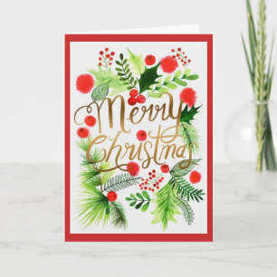 Personalized Merry Christmas Greeting Card