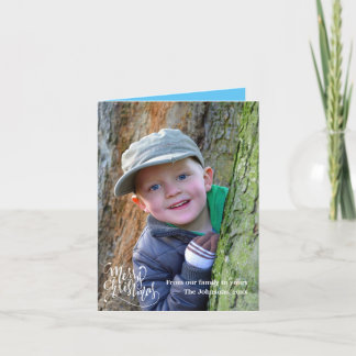 Personalized Merry Christmas Greeting Photo Card