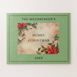 Personalized Merry Christmas Jigsaw Puzzle