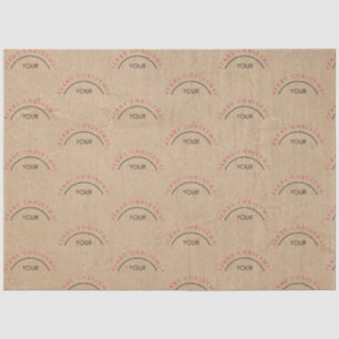 Personalized Merry Christmas Kraft Business Logo Tissue Paper