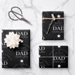 Personalized Merry Christmas Monogram To Dad Black Wrapping Paper Sheet<br><div class="desc">A personalized "Merry Christmas" monogram design with a Xmas a black paper look background perfect for your dad. An ideal festive custom design for the holiday season. Customize the monogram and make it your own!</div>