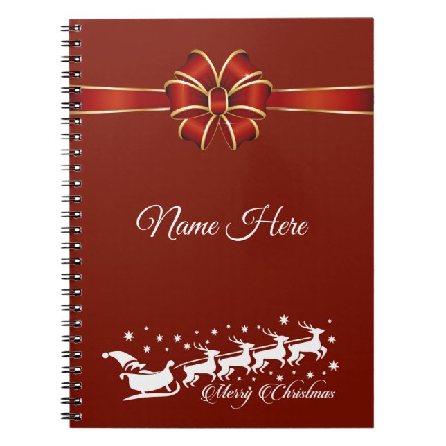 Personalized Merry Christmas Notebook (Front)
