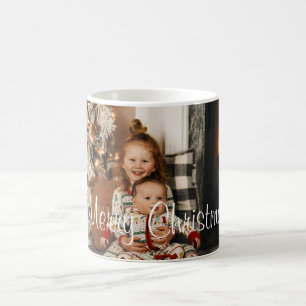 Personalized  Merry Christmas Photo Coffee Mug
