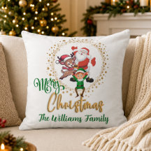 Personalized Merry Christmas Santa & Elves