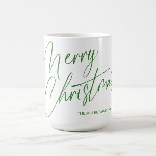 Personalized Merry Christmas Script Mug Custom