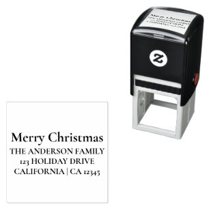 Personalized Merry Christmas  Self-inking Stamp
