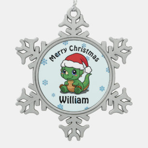 Personalized Merry Christmas Snowflake Ornament