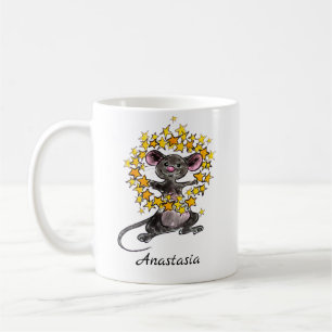 Personalized Merry Christmas Star Mouse Coffee Mug