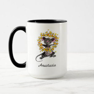 Personalized Merry Christmas Star Mouse Mug