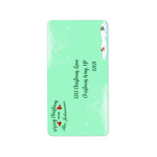 Personalized Merry Christmas Theme Address Labels