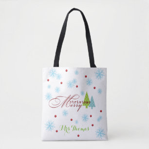 Personalized Merry Christmas Totebag Tote Bag