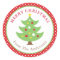 Personalized Merry Christmas Tree Round Sticker