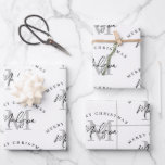 Personalized Merry Christmas White Monogram Wrapping Paper Sheet<br><div class="desc">A personalized "Merry Christmas" monogram design with a Xmas white background colour. An ideal festive custom design for the holiday season. Customize the monogram and make it your own!</div>