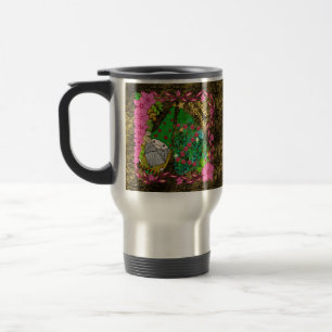 PERSONALIZED MERRY CHRISTMAS WITH GNOME XMAS TREE TRAVEL MUG