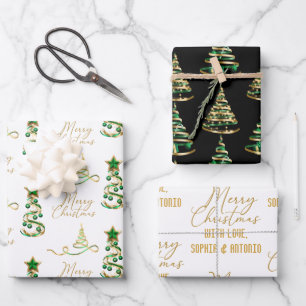 Personalized Merry Christmas Wrapping paper Sheets