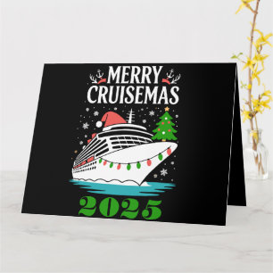 Personalized Merry Cruisemas Cruise Ship Family  Card