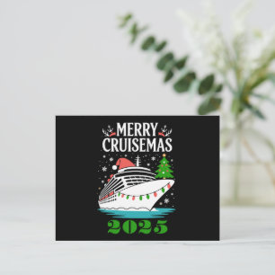 Personalized Merry Cruisemas Cruise Ship Family Holiday Postcard