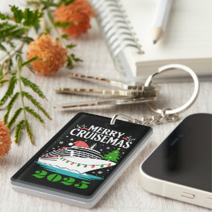 Personalized Merry Cruisemas Cruise Ship Family Keychain