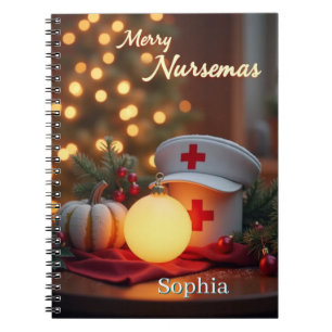 Personalized Merry Nursemas – Realistic Holiday Notebook