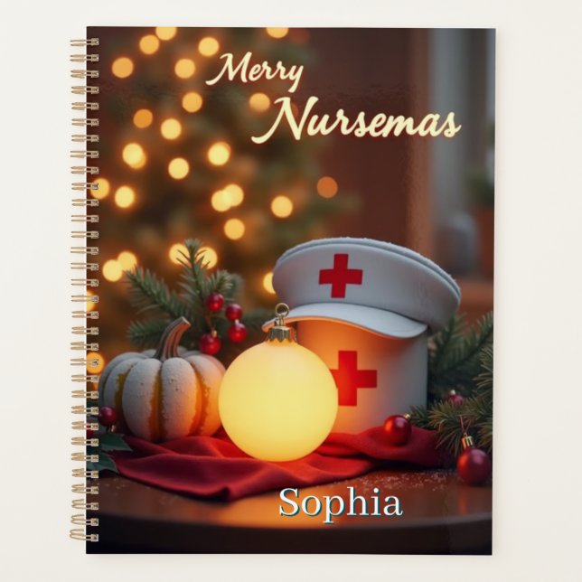 Personalized Merry Nursemas – Realistic Holiday Planner (Front)
