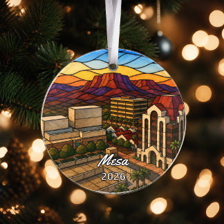 Personalized Mesa Acrylic Ornament, Custom Arizona Ornament