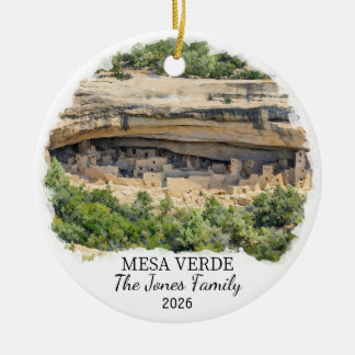 Personalized Mesa Verde National Park, Colorado Ceramic Ornament