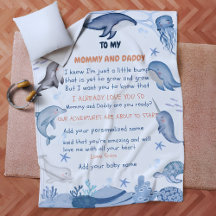 Personalized Message Blanket, Perfect Newborn Gift