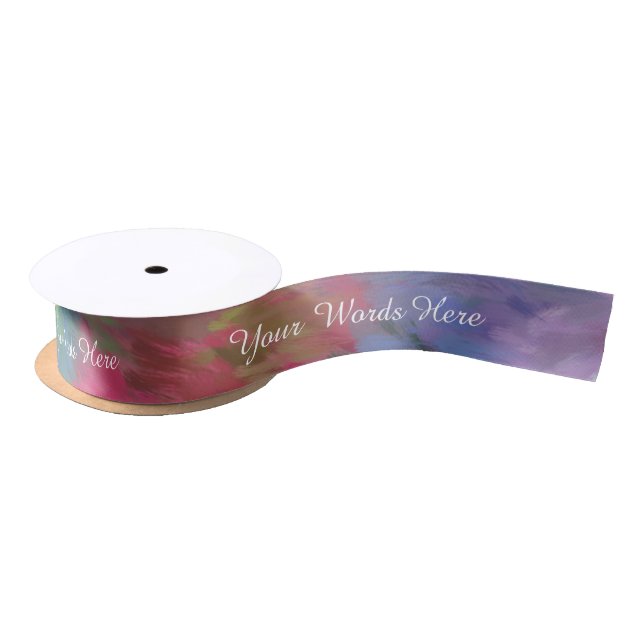 Personalized Message: Colourful Abstract Ribbon Satin Ribbon (Spool)