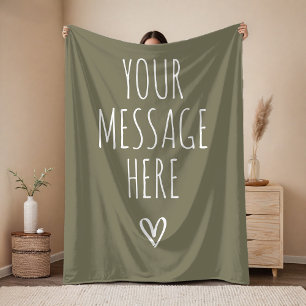 Personalized Message Cozy Blanket for Mom and Dad