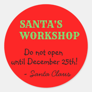 Personalized Message from Santa Claus Classic Round Sticker