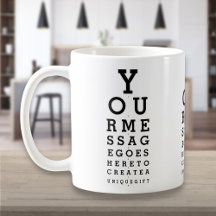 Personalized Message Fun Eye Sight Optician Chart